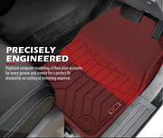 Red custom-fit car floor mats with precision-engineered design for Mazda CX-5 KF