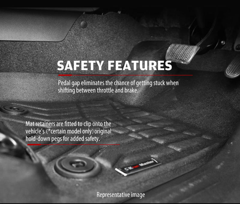 Car floor mats with safety features for Mazda CX-5 KF 2017-2022 car floor mats