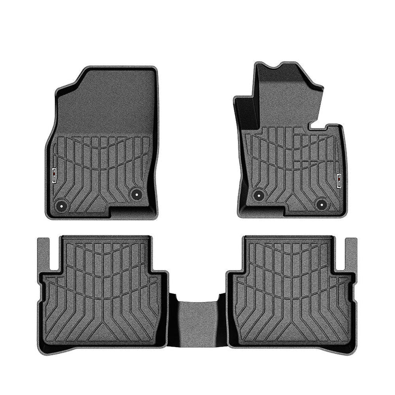 Custom-fit car floor mats with raised edges and textured patterns for Mazda CX-5 KF