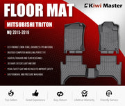 Kiwi Master 3D TPE car floor mats for Mitsubishi Triton MQ 2015-2018