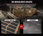 3D molded Kiwi Master floor mats with raised edges and grid pattern for Mitsubishi Triton