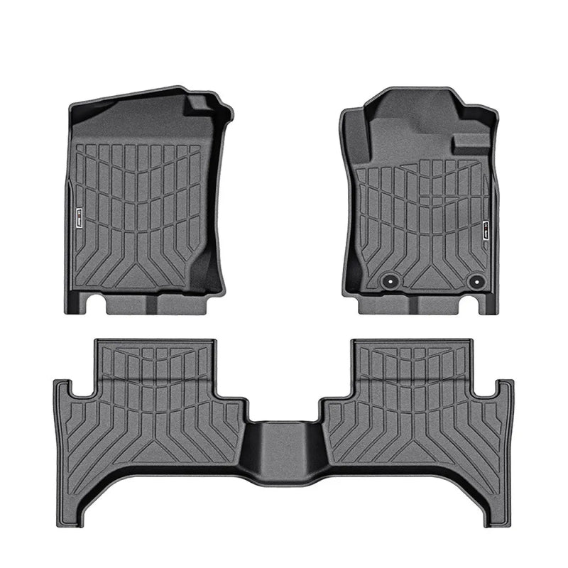 Set of Kiwi Master 3D TPE Mitsubishi Triton floor mats with raised edges and textured surfaces