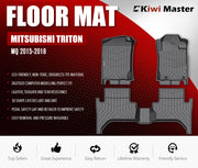 Kiwi Master 3D TPE car floor mats for Mitsubishi Triton MQ 2015-2018