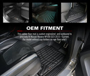 Custom-engineered rubber floor mat for Nissan Navara NP300 D23 vehicle interior protection