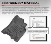 Gray molded floor mats with textured pattern and raised edges for Nissan Navara NP300 D23