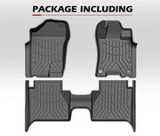Set of Kiwi Master 3D TPE Car Floor Mats with textured surfaces for Nissan Navara NP300 D23