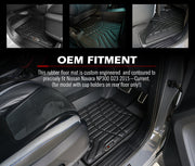 Custom-engineered rubber floor mats for Nissan Navara NP300 D23 Navara NP300 D23 vehicle