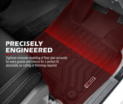 Red car floor mat with precise engineering for Nissan Navara NP300 D23 models