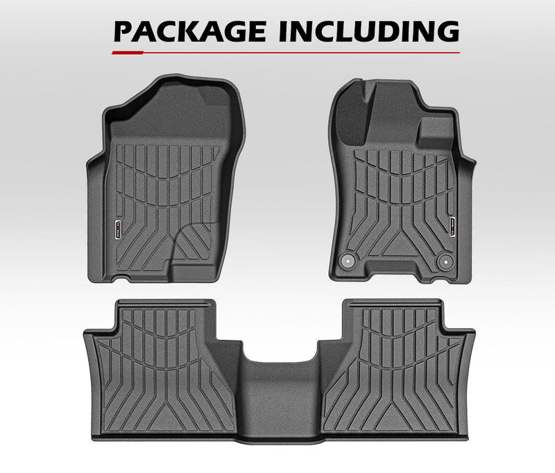 Custom-fit Nissan Navara NP300 D23 floor mats with raised edges and textured surfaces