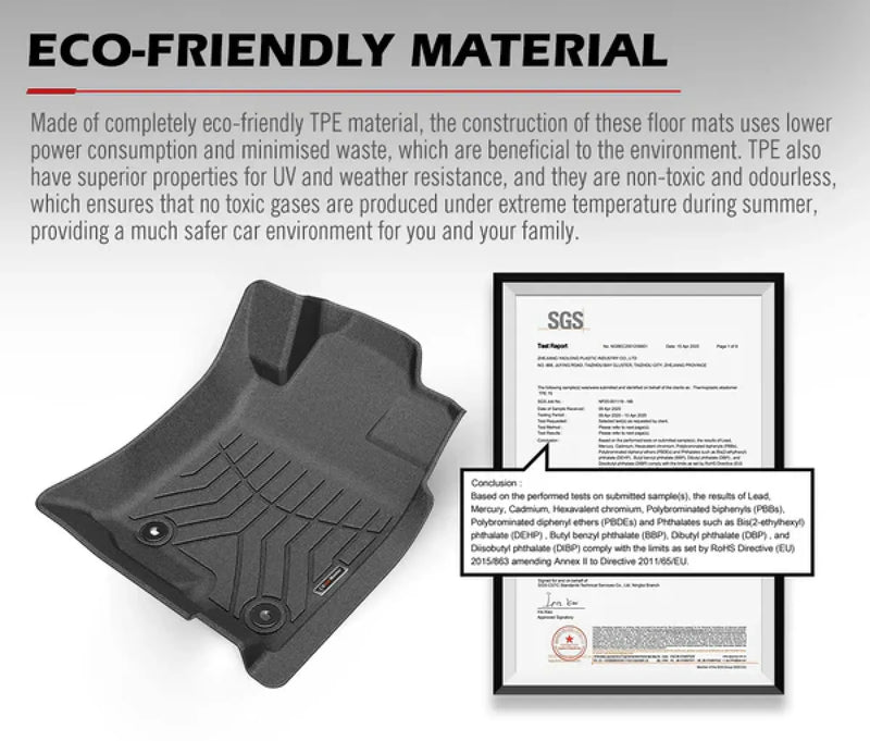 Kiwi Master 3D TPE Car Floor Mats for Toyota Landcruiser Prado 150 MY | 2013 - Current