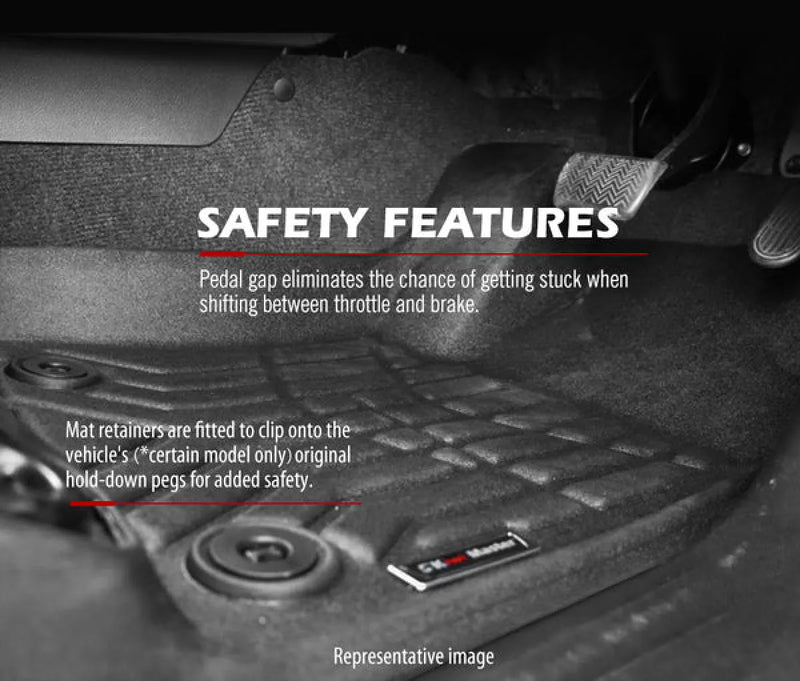 Kiwi Master 3D TPE Car Floor Mats for Toyota Landcruiser Prado 150 MY | 2013 - Current