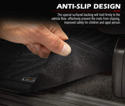 Car floor mats with anti-slip textured backing for VW Amarok 2010-current