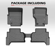 Custom-fit Kiwi Master 3D TPE car floor mats with textured patterns for VW Amarok