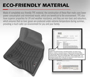 Dark gray textured Toyota Land Cruiser 200 Series VX Sahara car floor mats with raised edges