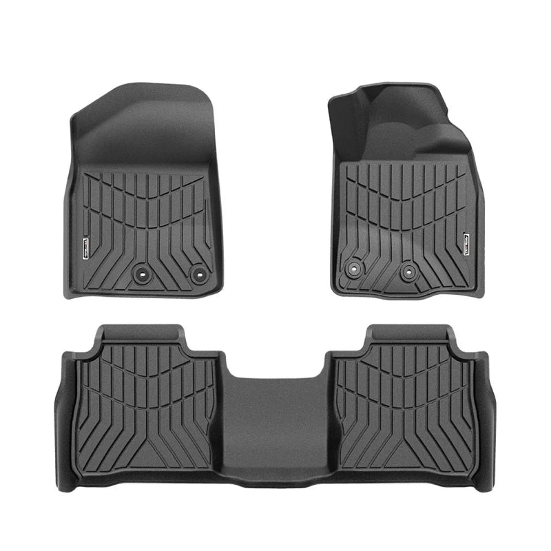 Custom-fit car floor mats with raised edges and textured patterns for Toyota Land Cruiser 200 Series