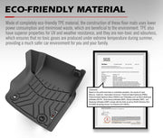 Black molded car floor mats with textured surface and raised edges for Toyota Landcruiser 76 Series