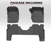 Custom-fit car floor mats with textured surfaces and raised edges for Toyota Landcruiser 76 Series