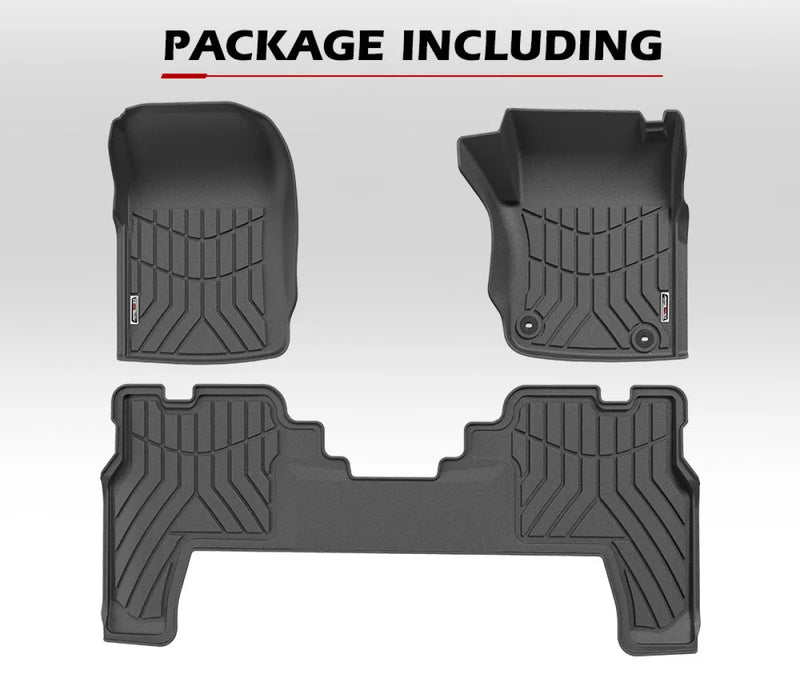 Custom-fit car floor mats with textured surfaces and raised edges for Toyota Landcruiser 76 Series