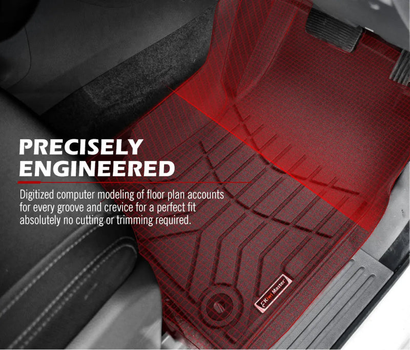 Custom-fit red car floor mats with precision engineering for Toyota Landcruiser 79 Series