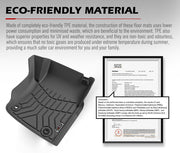 Black molded floor mats with raised edges and textured surface for Toyota Landcruiser 79 series car floor