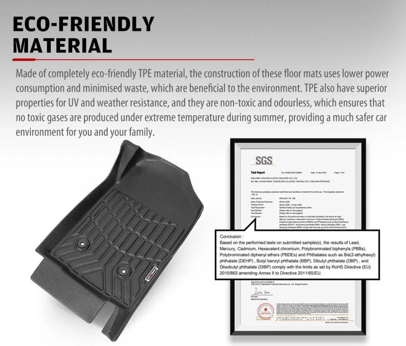 Black textured car floor mats with raised edges and grid pattern for Holden Colorado Dual Cab