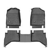 Custom-fit Kiwi Masters 3D TPE car floor mats with raised edges for Holden Colorado Dual Cab