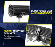 Lightfox 12 LED Light Bar with rugged housing and adjustable mounting brackets