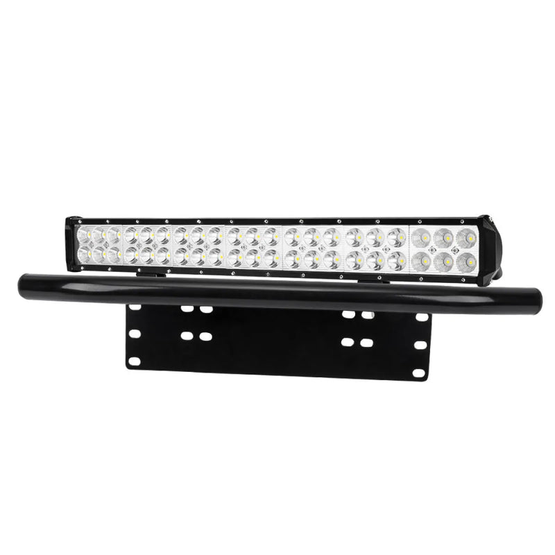 Lightfox 20-inch LED light bar with number plate frame and mounting bracket for vehicle