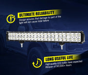 Lightfox 20-inch LED Light Bar with number plate frame and bright LED light bar