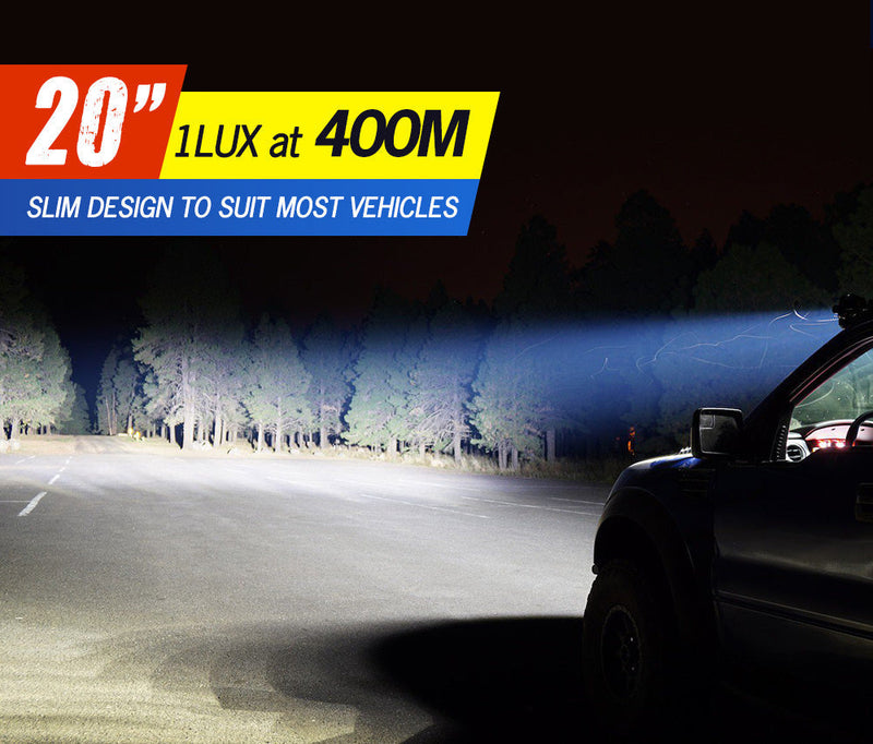 High-powered LED light bar with number plate frame for vehicle illumination and enhanced visibility