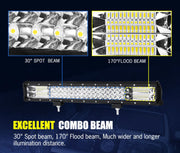 Lightfox 20’’ LED light bar with spot and flood beams for vehicle illumination