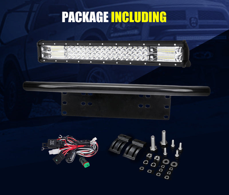 Lightfox 20-inch LED light bar with mounting hardware and wiring for vehicles