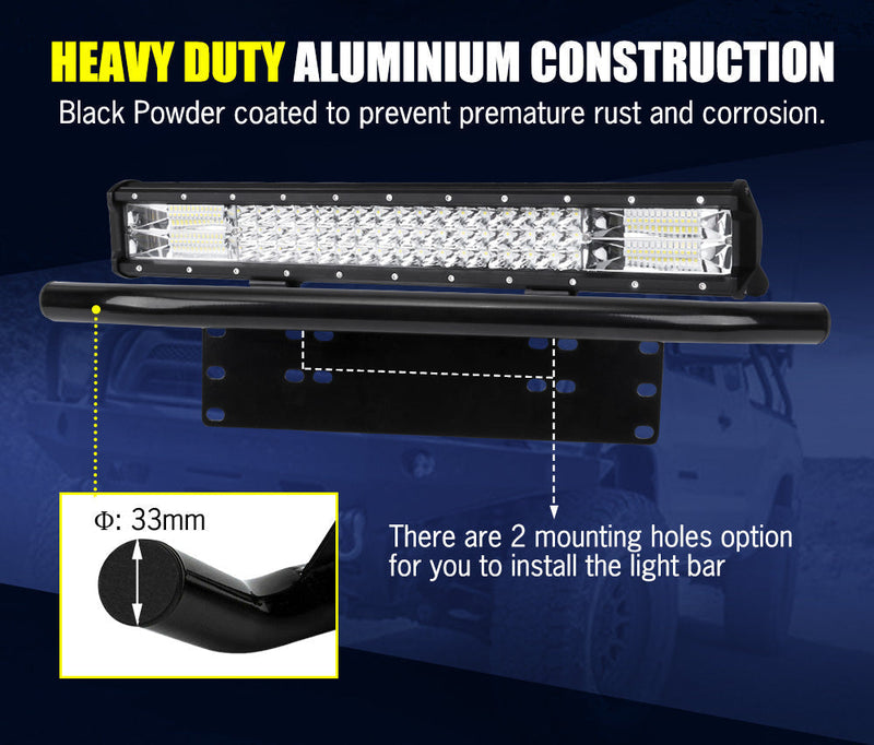 Heavy-duty Aluminum LED Light Bar with Black Powder Coating for Off-Road Vehicles