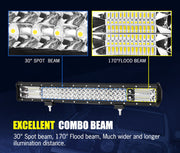 Lightfox 23-inch LED light bar with combo spot and flood beams for vehicle illumination