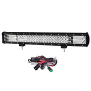 Lightfox 23-inch LED light bar with wiring harness kit for bright illumination