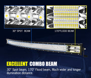 Lightfox 50 LED Curved Light Bar with spot and flood beam for vehicle illumination