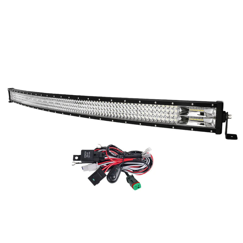 Curved LED light bar with wiring harness for the Lightfox 50 inch LED light bar