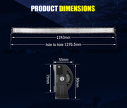 LED light bar with mounting bracket and specs for Lightfox 50-inch LED Curved Light Bar
