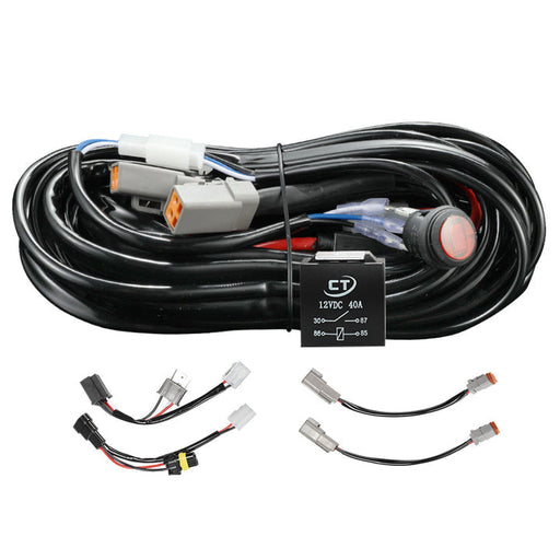 Lightfox Dual Connector Smart Wiring Harness for High Beam Driving with Multiple Connectors