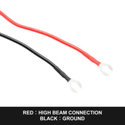 Lightfox LED Wiring Loom with Rocker Switch and exposed electrical wires and terminals