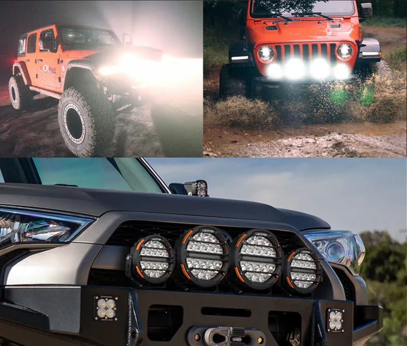 Lightfox Polaris 7" and 9" LED Round Driving Lights Bundle