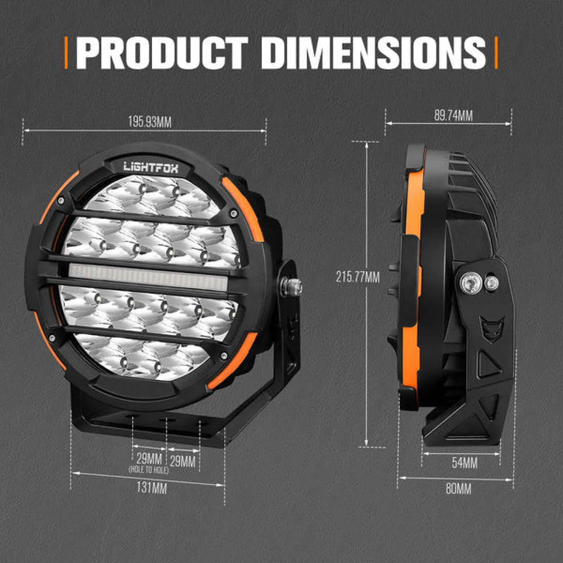 Lightfox Polaris 7" LED Driving Lights