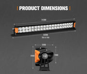 Lightfox Rigel Series 20-inch LED Light Bar with mounting bracket for off-road use