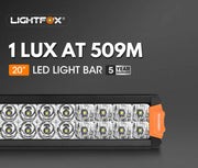 Lightfox Rigel Series 20 LED Light Bar with multiple round lenses for powerful illumination