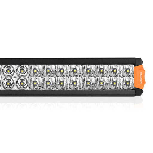 Lightfox Rigel Series 40-inch LED light bar with bright bulbs in rectangular housing
