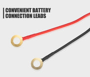 Battery connection leads with red and black wires for Lightfox Smart Harness Wiring Loom, suitable for high beam driving light installation