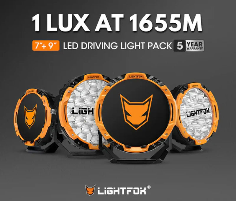 Lightfox Starrix 7" and 9" Osram LED Driving Lights (2 Pairs)