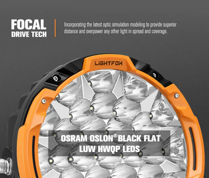 Lightfox Starrix 7" and 9" Osram LED Driving Lights (2 Pairs)