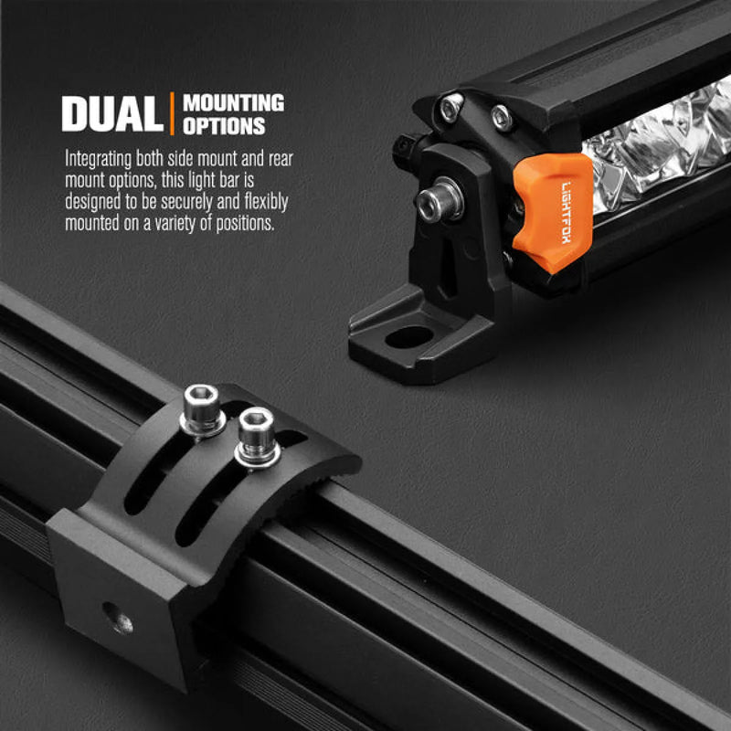 Lightfox Starrix 9" LED Driving Lights plus 40" Single Row LED Light Bar Bundle
