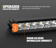 Lightfox Vega Series 20in LED light bar with upgraded reflector and OSRAM LEDs for bright illumination